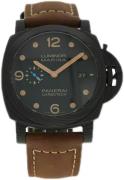 Panerai Herrklocka PAM00661 Luminor Svart/Läder Ø44 mm