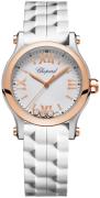 Chopard Damklocka 278590-6001 Happy Sport Vit/Gummi Ø30 mm