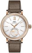 IWC Damklocka IW659802 Portofino Silverfärgad/Läder Ø34 mm