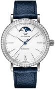 IWC Damklocka IW659601 Portofino Silverfärgad/Läder Ø37.1 mm