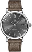 IWC Damklocka IW458603 Portofino Grå/Läder Ø37 mm