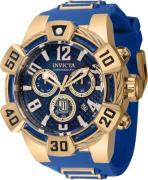 Invicta Herrklocka 40442 Jason Taylor Blå/Gulguldtonat stål Ø52 mm