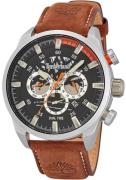 Timberland Herrklocka TDWGF2100603 Henniker III Svart/Läder Ø47 mm