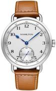 Hamilton Herrklocka H78719553 Khaki Navy Pioneer Vit/Läder Ø46 mm