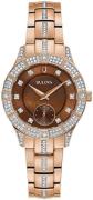 Bulova Damklocka 98L284 Phantom Brun/Roséguldstonat stål Ø31 mm