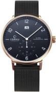 Obaku Herrklocka V190GDVBMB Rislen Svart/Stål Ø43 mm