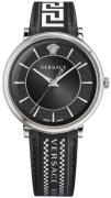 Versace Herrklocka VE5A01321 V Circle Svart/Läder Ø42 mm