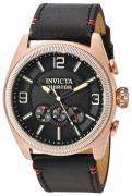 Invicta Herrklocka 22986 Aviator Svart/Läder Ø47 mm