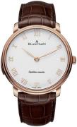 Blancpain Herrklocka 6632-3642-55A Villeret Silverfärgad/Läder Ø40