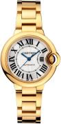 Cartier Damklocka WGBB0045 Ballon Bleu De Silverfärgad/18 karat gult