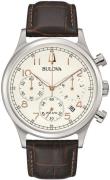 Bulova Herrklocka 96B355 Classic Vit/Läder Ø43 mm