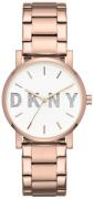 DKNY Damklocka NY2654 Soho Vit/Roséguldstonat stål Ø34 mm