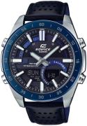 Casio Edifice Herrklocka ERA-120BL-2AVEF Svart/Läder Ø46.9 mm