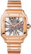 Cartier Santos De Cartier Herrklocka WHSA0008 Skelettskuren/18 karat