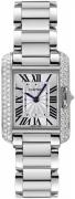 Cartier Tank Anglaise Damklocka WT100008 Silverfärgad/18 karat vitt