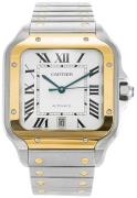 Cartier Santos De Cartier Herrklocka W2SA0006 Vit/Stål