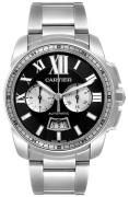 Cartier Calibre de Cartier Herrklocka W7100061 Svart/Stål Ø42 mm