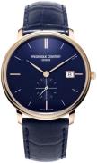 Frederique Constant Slimline Herrklocka FC-245N5S4 Blå/Läder Ø39 mm