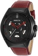 Invicta Jason Taylor Herrklocka 33214 Svart/Läder Ø46 mm