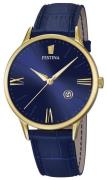 Festina Dress Herrklocka F16825-3 Blå/Läder Ø41 mm