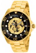 Invicta Pro Diver Herrklocka 26490 Svart/Gulguldtonat stål Ø47 mm