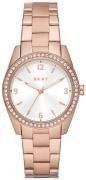 DKNY Nolita Damklocka NY2902 Vit/Roséguldstonat stål Ø34 mm