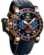 Graham Chronofighter Oversize Herrklocka 2OVGR.B26A Svart/Gummi Ø47