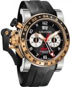 Graham Chronofighter Oversize Herrklocka 2OVGG.B21A Svart/Gummi Ø47