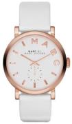 Marc by Marc Jacobs Damklocka MBM1283 Baker Vit/Läder Ø36 mm