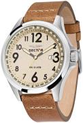 Sector Herrklocka R3251180012 Beige/Läder Ø45 mm