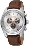 Ferrè Milano Herrklocka FM1G129L0011 Silverfärgad/Läder Ø44 mm