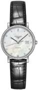 Longines Damklocka L4.310.0.87.2 Elegant Vit/Läder Ø29 mm