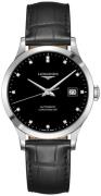 Longines Herrklocka L2.820.4.57.2 Record Svart/Läder Ø38.5 mm