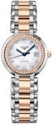 Longines Damklocka L8.111.5.89.6 Primaluna Vit/18 karat roséguld