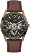 Guess Herrklocka GW0216G2 Multifunction Svart/Läder Ø44 mm