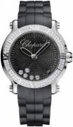 Chopard Damklocka 278551-3004 Happy Sport Svart/Gummi Ø36 mm