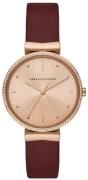 Armani Exchange Damklocka AX5913 Zoe Guldtonad/Läder Ø36 mm