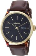 Nixon Herrklocka A12633167-00 Svart/Läder Ø42 mm