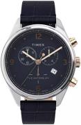 Timex Herrklocka TW2U04600D7 Svart/Läder Ø42 mm