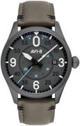 AVI-8 Herrklocka AV-4090-04 Spitfire Grå/Läder Ø42 mm