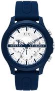 Armani Exchange Herrklocka AX2437 Hampton Vit/Gummi Ø46 mm