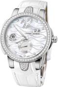 Ulysse Nardin Damklocka 243-10B-3C-691 Dual Time Executive Lady Gummi