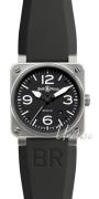 Bell & Ross Herrklocka BR0392 Instrument Svart/Gummi 42x42 mm