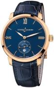 Ulysse Nardin Herrklocka 3206-136-2-33 Classico Blå/Läder Ø40 mm