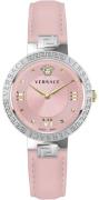 Versace Damklocka VE2K00121 Greca Rosa/Läder Ø36 mm