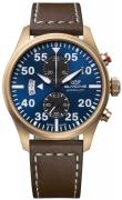 Glycine Herrklocka GL0361 Airpilot Chrono Blå/Läder Ø44 mm