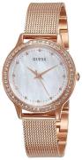 Guess Damklocka W0647L2 Chelsea Vit/Roséguldstonat stål Ø30 mm