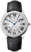 Cartier Herrklocka WSRN0022 Ronde Silverfärgad/Läder Ø42 mm