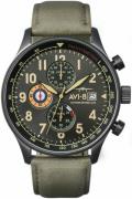 AVI-8 Herrklocka AV-4011-0E Hawker Hurricane Grå/Läder Ø42 mm