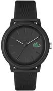 Lacoste 12.12 Herrklocka 2011171 Svart/Gummi Ø42 mm